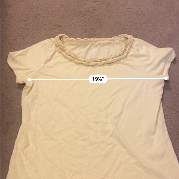 Talbots yellow top with gathering at neckline - Picture 11 of 11